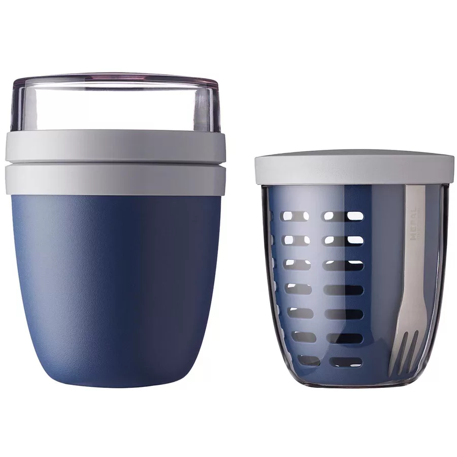 Mepal Lunchpot mit Fruipot Ellipse 2er Set dunkelblau