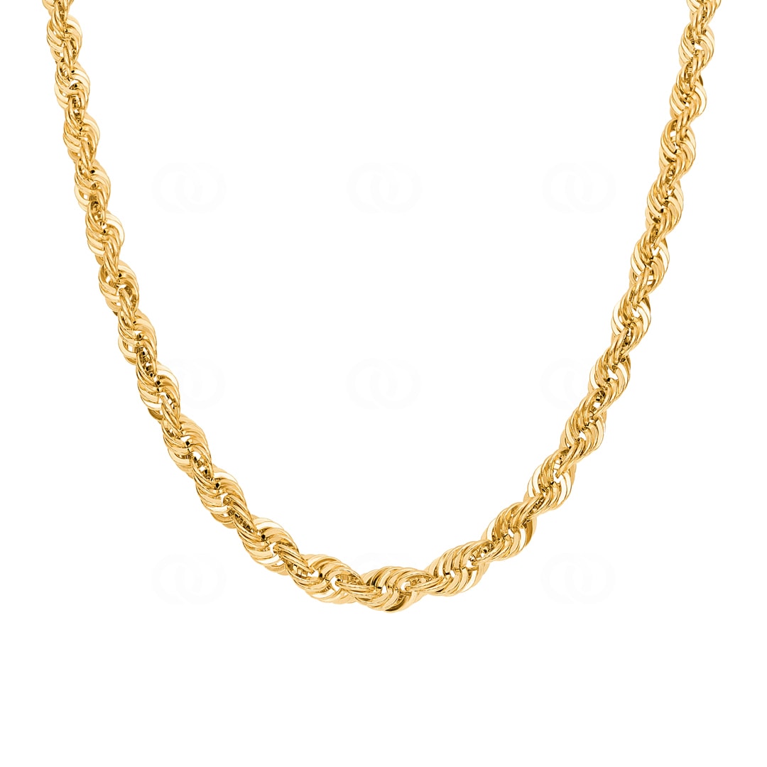 5.4mm Kordelkette 750/18 K Gelbgold halbmassiv