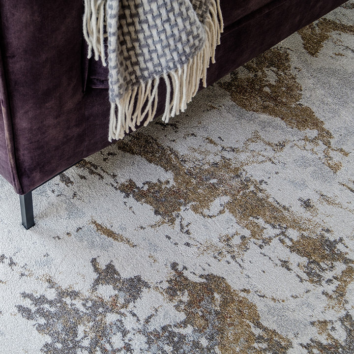 Modern vloerkleed - Mark Geel/Creme | Een stijlvol interieur!