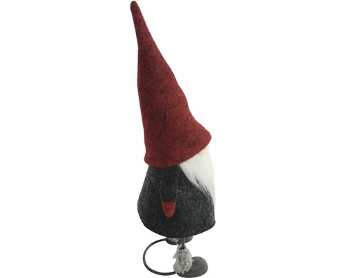 Decoratief figuur Lafiora Kabouter staand H 40 cm rood