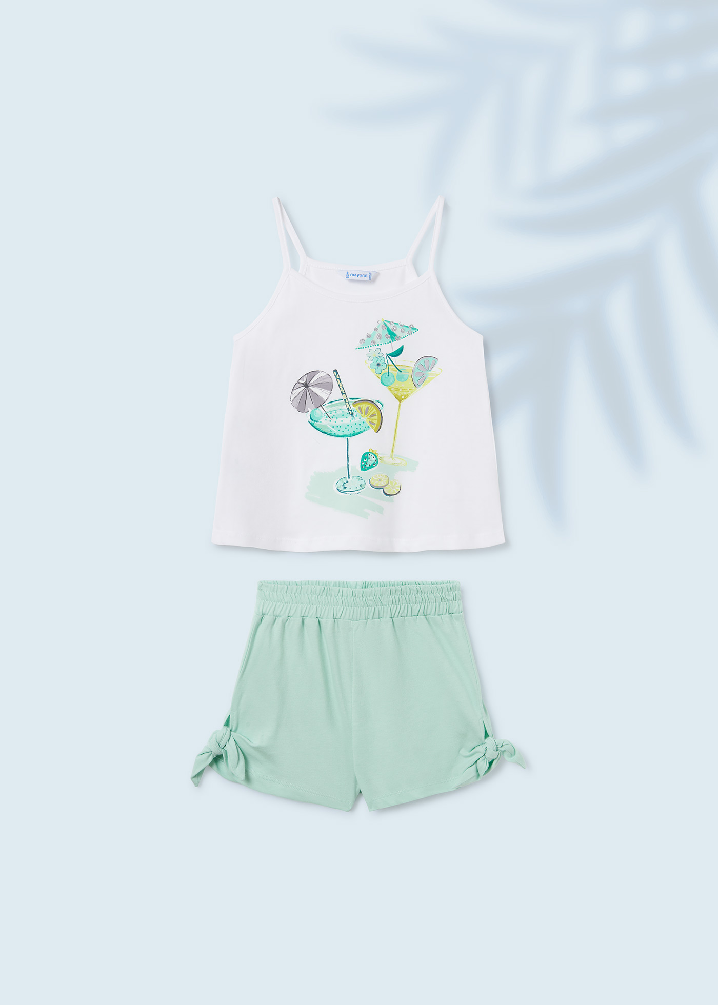 Conjunto de duas peças em algodão sustentável para meninas