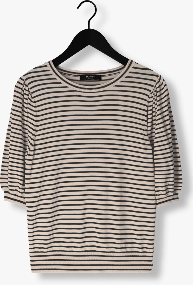 JANSEN AMSTERDAM zwarte jansen amsterdam  k136 knit top 3/4 sleeve