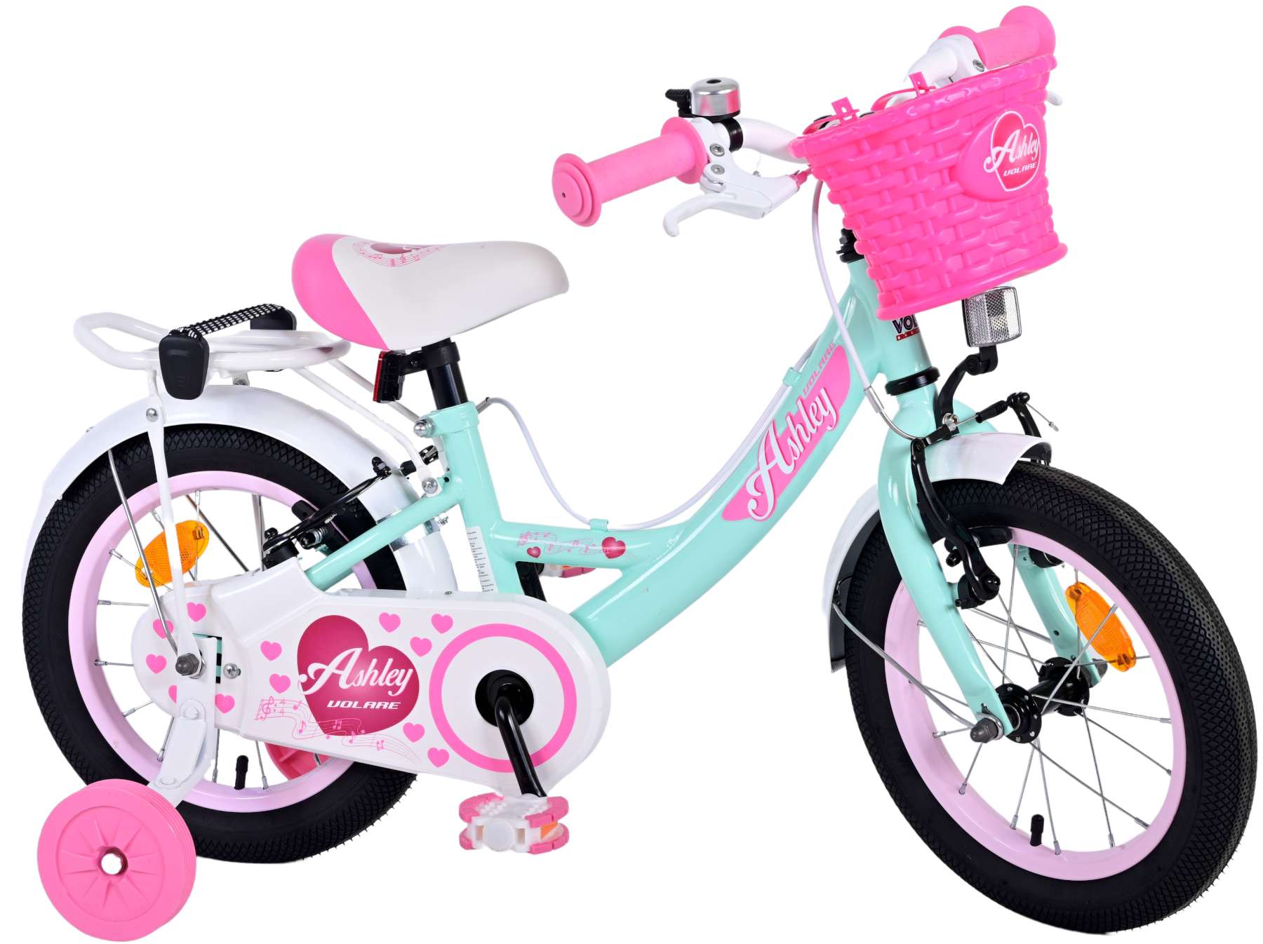 TPFSports Ashley Kinderfahrrad - Mädchen - 14 Zoll - Rücktritt + Handbremse - Weiß