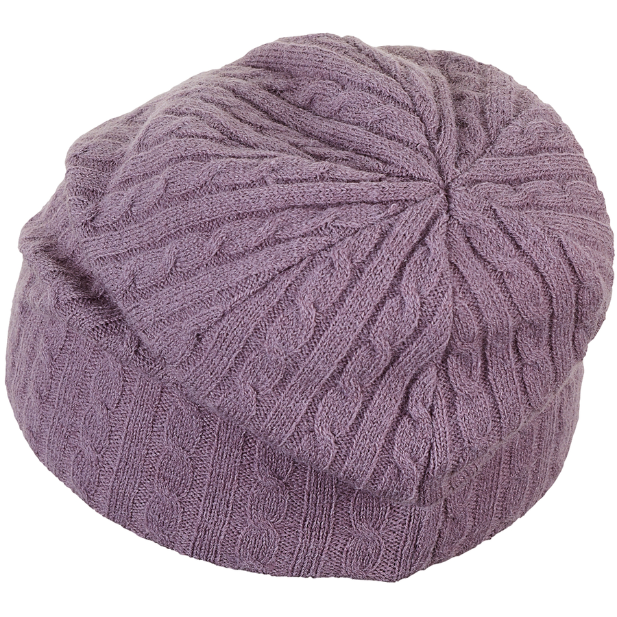 Sterntaler Slouch-Beaniee Zopfmuster lila