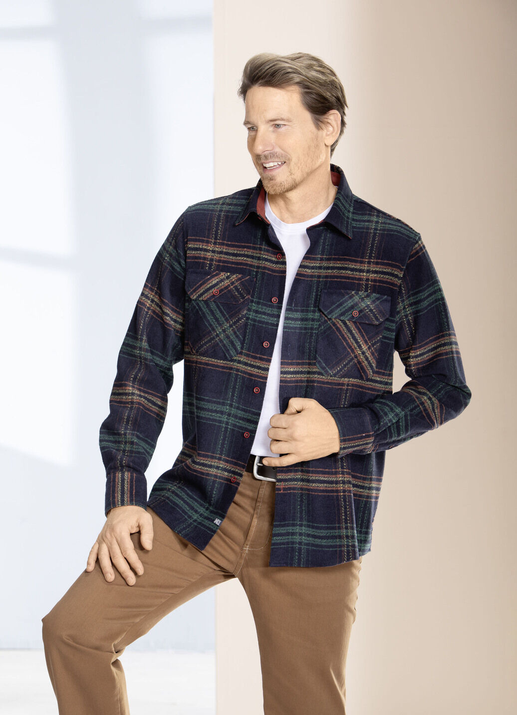 Kariertes Overshirt von «Milano Italy»