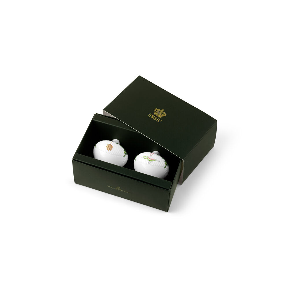 Royal Copenhagen  Stjerne Riflet Jul ornament - 2 stk.