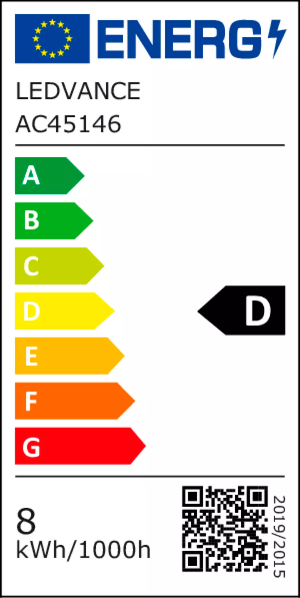 LED-Birne E27/7,5 Watt/Energie D
