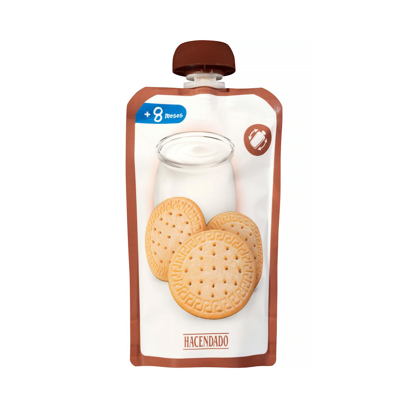 Dessert lacté aux biscuits Hacendado pour enfants de +8 mois