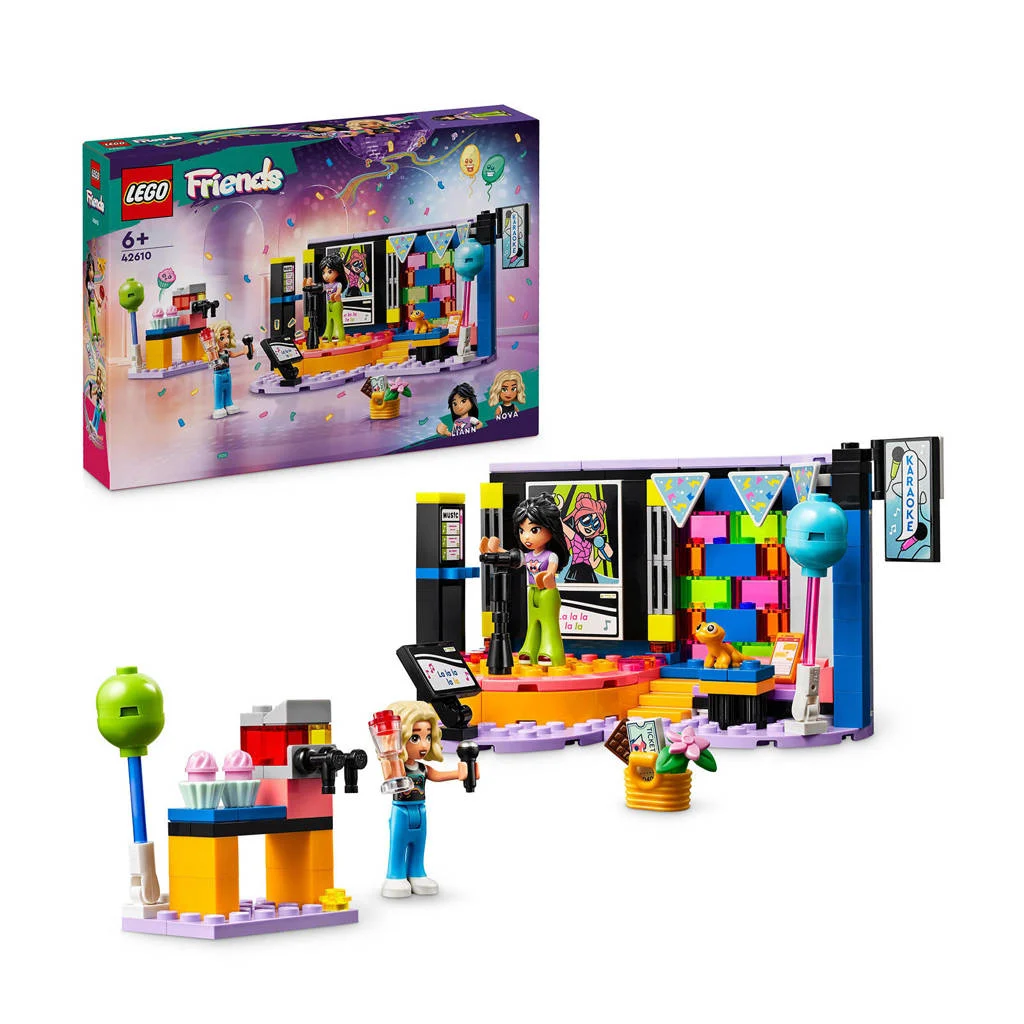Feestje met deze karoaoke set van Lego FriendsKaraoke muziekfeestje Speelgoed Rollenspellen Set met Mini Poppetjes 42610