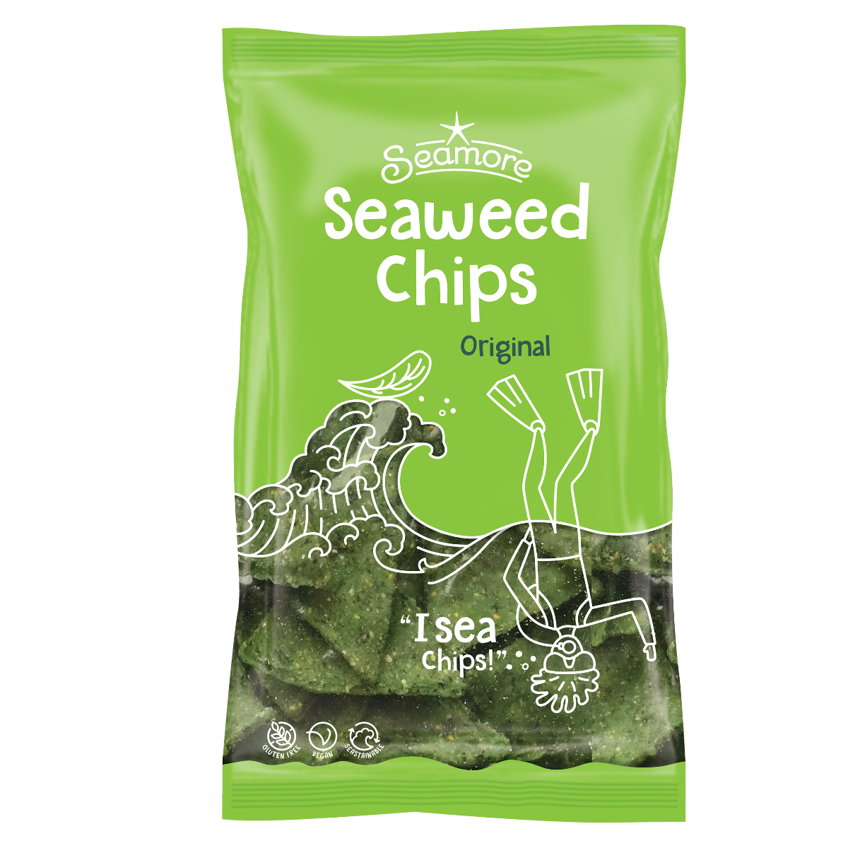 Seamore Seaweed chips original 135 gram