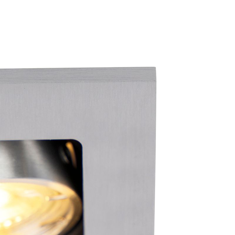 Moderne inbouwspot aluminium draai- en kantelbaar GU10 50mm - Qure