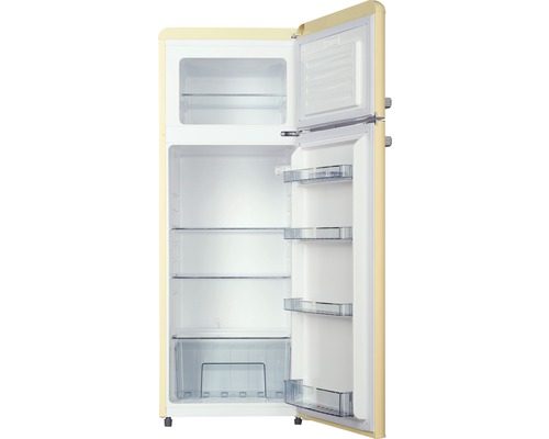 Wolkenstein GK212.4RT SC crèmekleurige koel-vriescombinatie, BxHxD 54,5 x 145,6 x 62,6 cm, koelgedeelte 172 l, vriesgedeelte 39 l