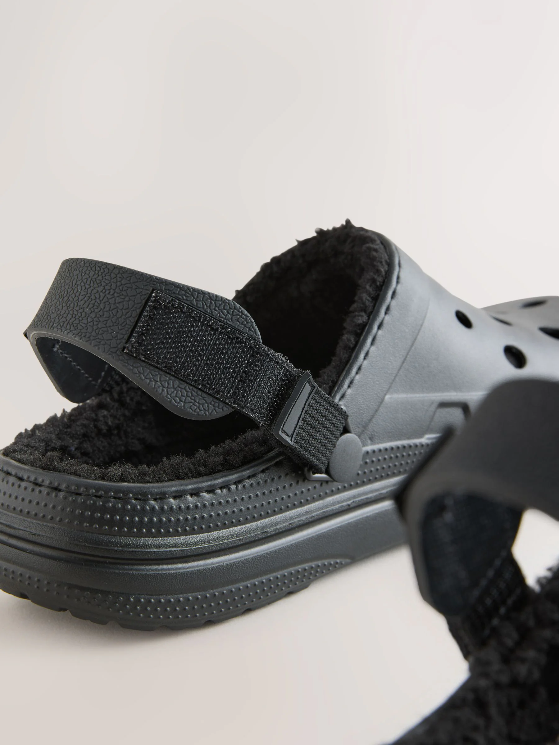 Zwart - Borg Lined Mules