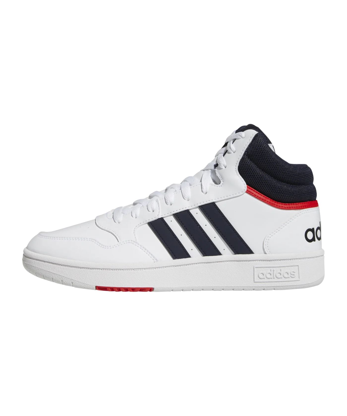 adidas Hoops 3.0 Mid Weiss Blau Rot