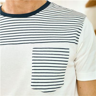 Pyjama short homme rayé - BECQUET CRÉATION