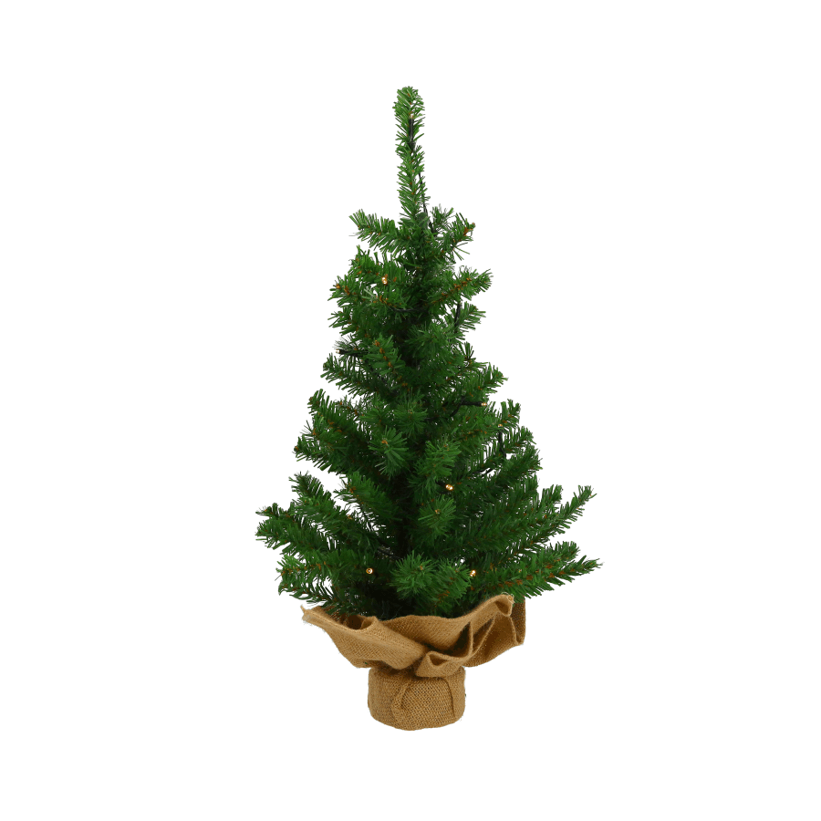 StarTrading (60cm) Christbaum Künstlicher Weihnachtsbaum Deko Tannenbaum mit LED Beleuchtung (Batteriebetrieben)  - Grün