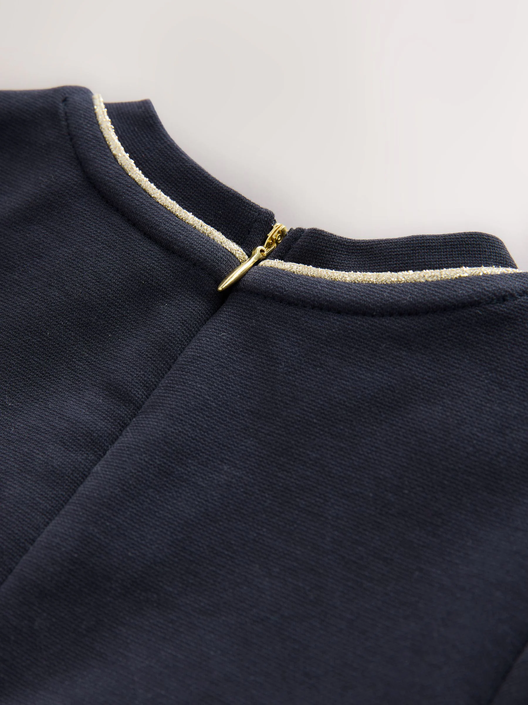 Marineblauw - Baker by Ted Baker Ponte-jurk met gegolfde rand