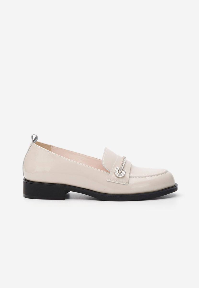 Mocassins en cuir naturel beige Vibia
