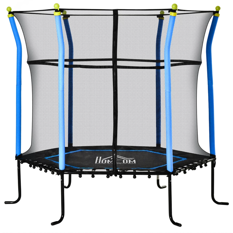 HOMCOM Trampolin mit Sicherheitsnetz blau