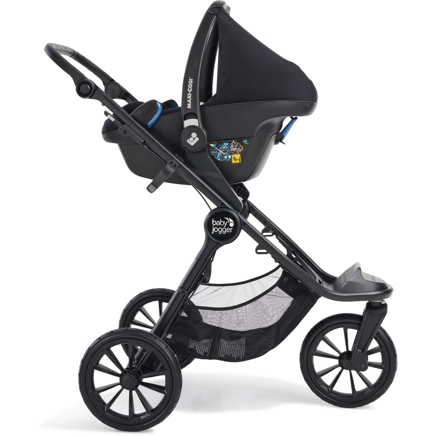 baby jogger Kombi-Kinderwagen City Elite 2 Opulent Black inklusive Babywanne, Sicherheitsbügel und Wetterschutz