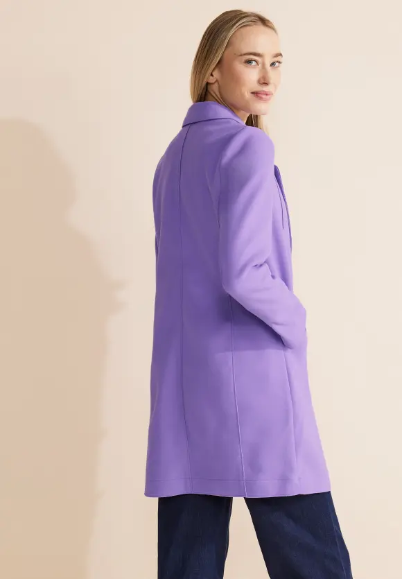 Cosy Übergangsmantel - shiny lilac