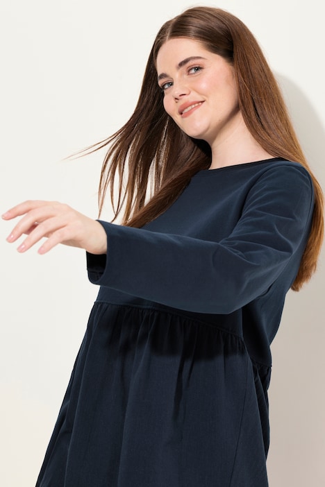 Sweatshirt, A-Linie, Rundhals, Langarm, Biobaumwolle