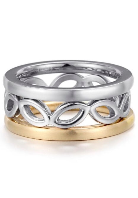 Kingka Ring-Set »Leaves Trio«