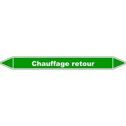 Marqueur tuyauterie - Chauffage retour - Vinyle laminé