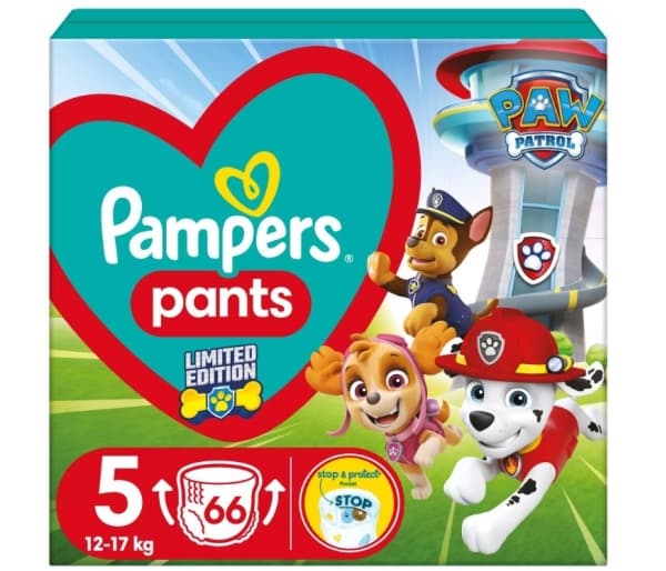 Pampers Baby-Dry 5 bleier, 12-17 kg, 66 stk.