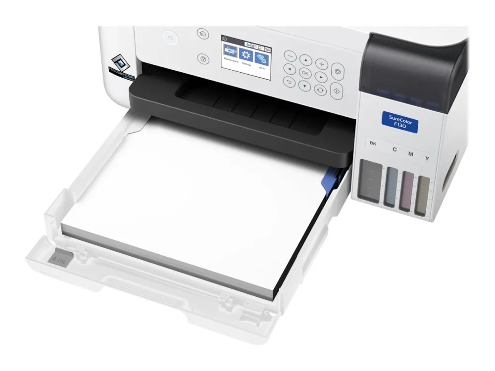 Epson SureColor SC-F100 - Printer - farve - farvesublimering - A4 - 600 x 1200 dpi - kapacitet: 150 ark - Wi-Fi, USB 2.0, LAN