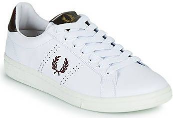 Fred Perry men's shoes leather trainers sneakers b722 Wit Heren
