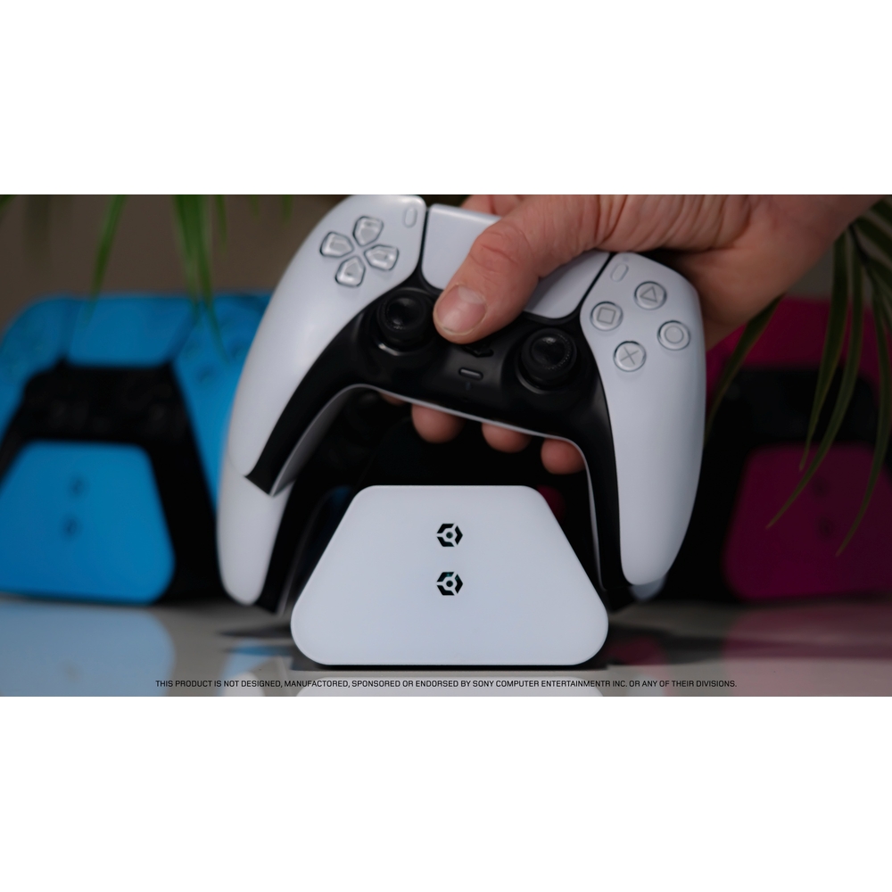 Gioteck Duo Ladestation für PS5 Dualsense Wireless-Controller inklusive 6 Platten