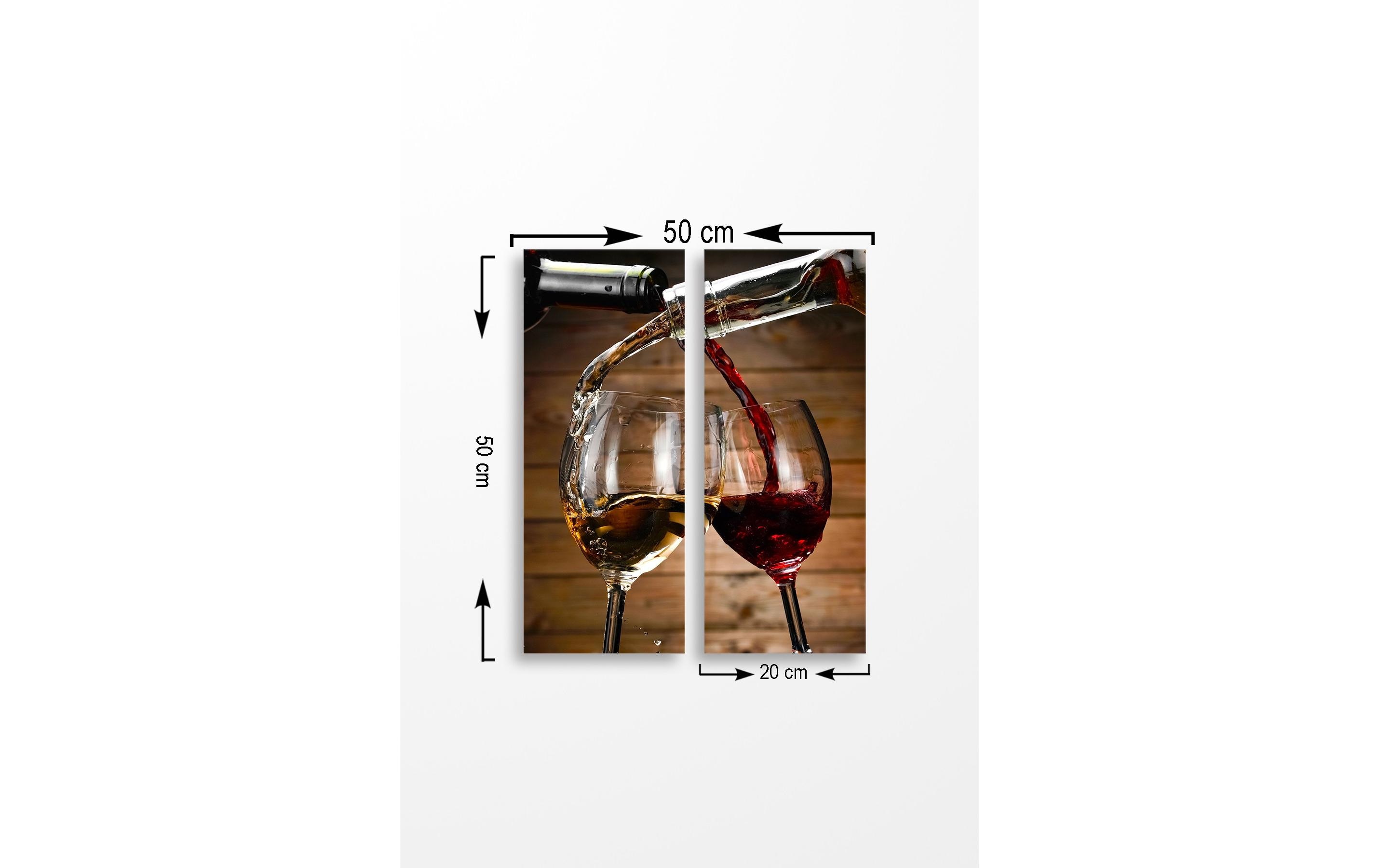 Bild Wein 2-teilig, 50 x 50 cmDekorative Wandmalerei