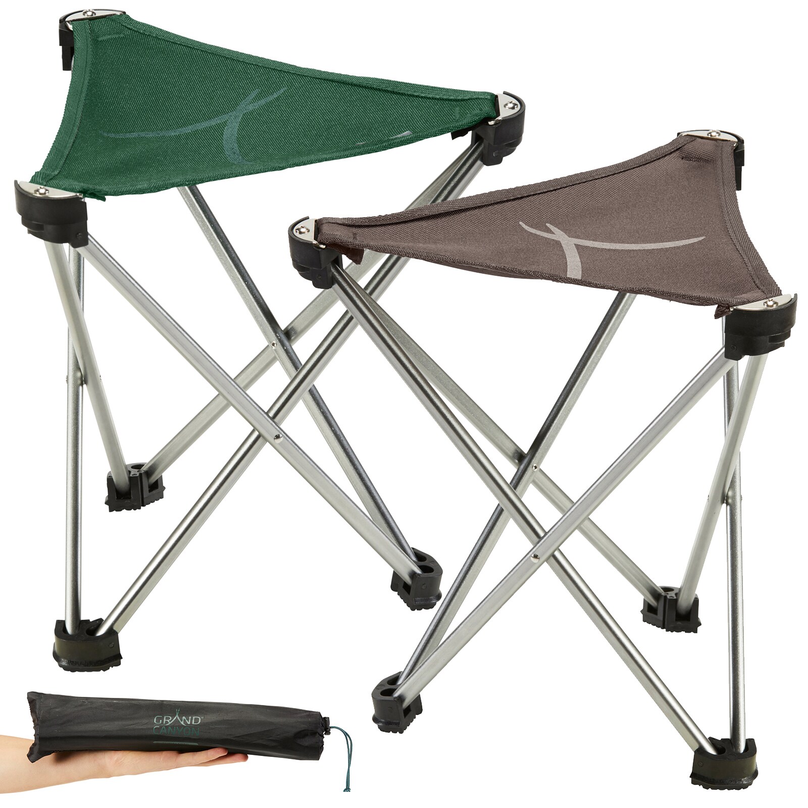GRAND CANYON Supai Mini Dreibein Falt Hocker 3-Bein Camping Sitz Alu 280g Leicht Farbe: Falcon