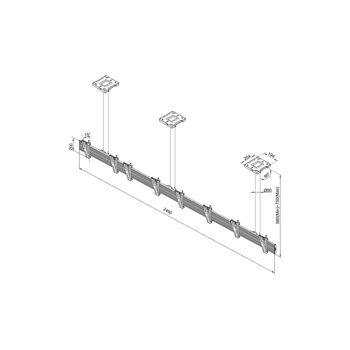 Multibrackets 5679 digitalskiltmontering 106,7 cm (42