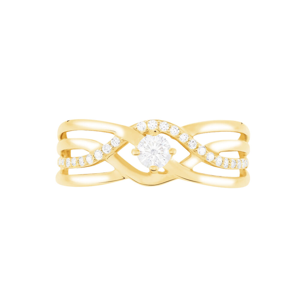 Bague Harmonia Or Jaune Oxyde De Zirconium
