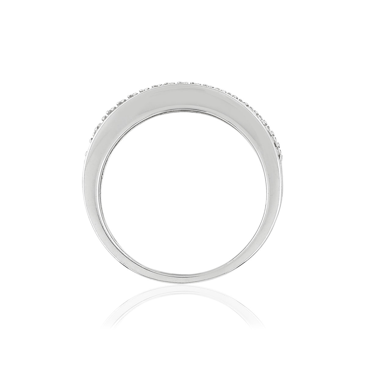 Bague argent 925, zirconias.