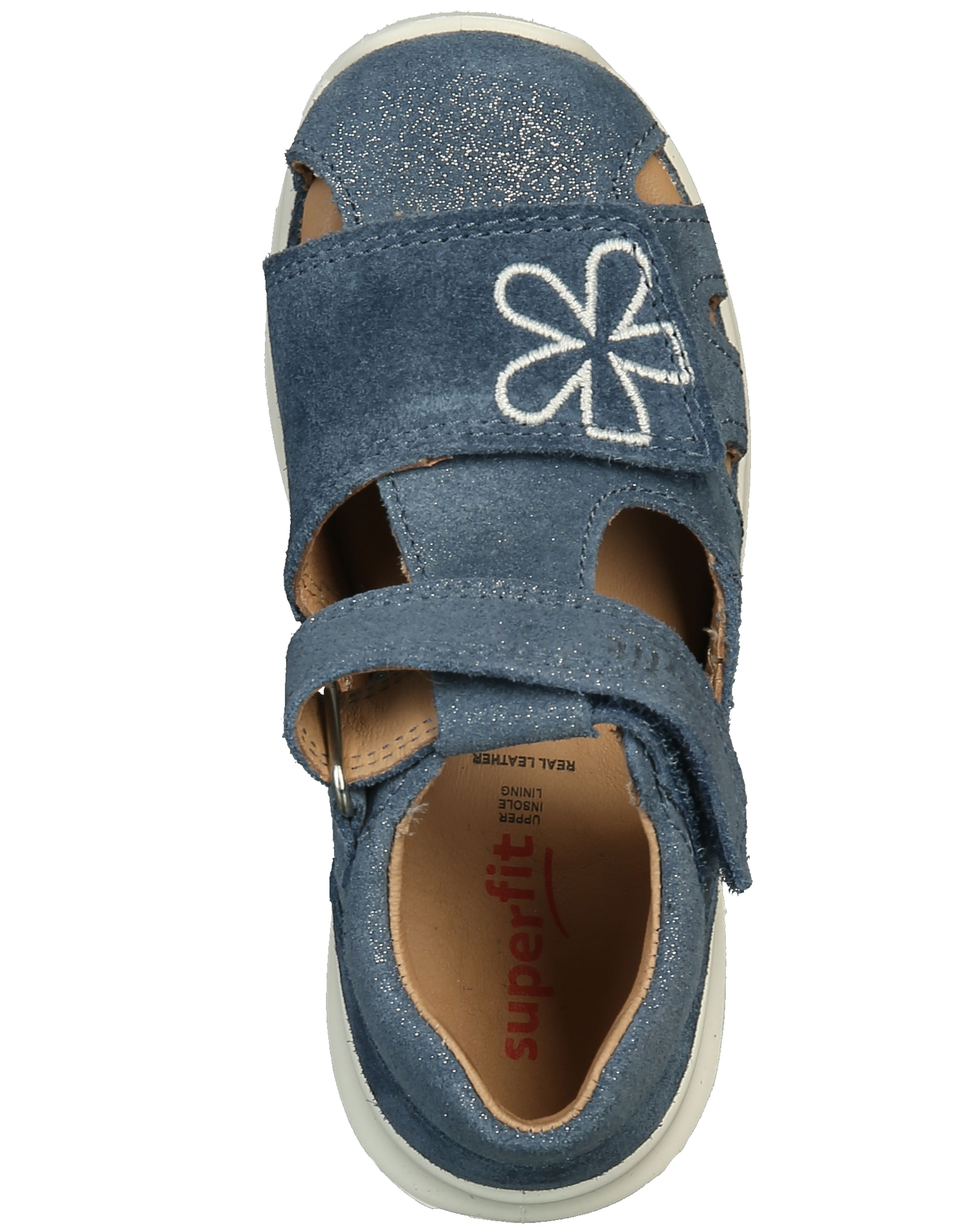 Lauflernsandalen BUMBLEBEE - BLUME mit Zehenschutz in blau
