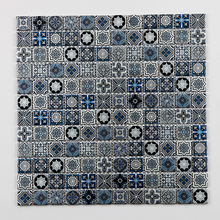 Mosaïque bleu 2,3 x 2,3 cm Leo Mat Inter