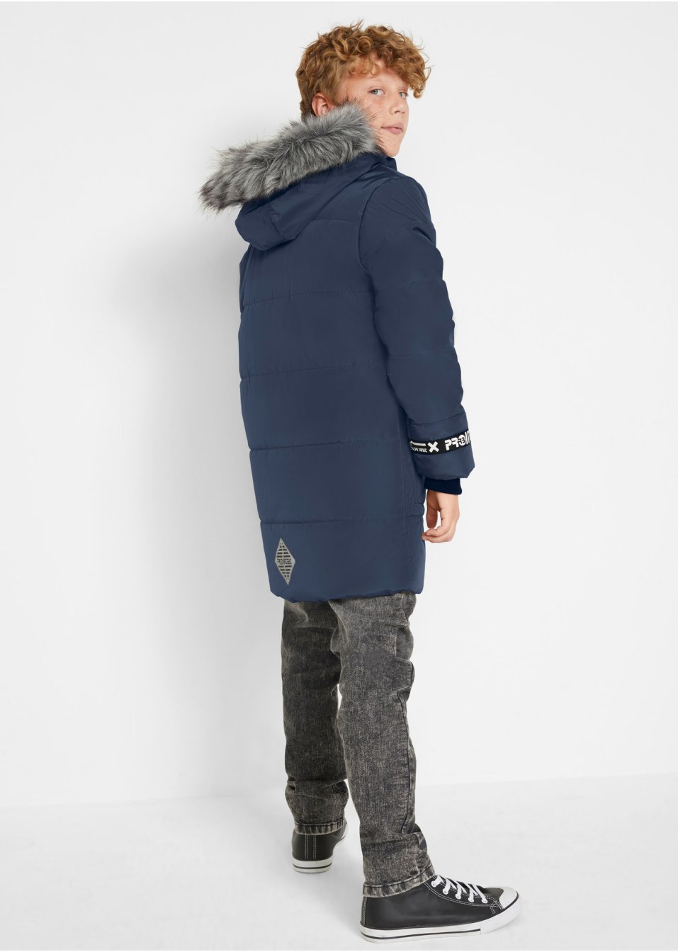 Parka hiver garçon avec col en synthétique amovible