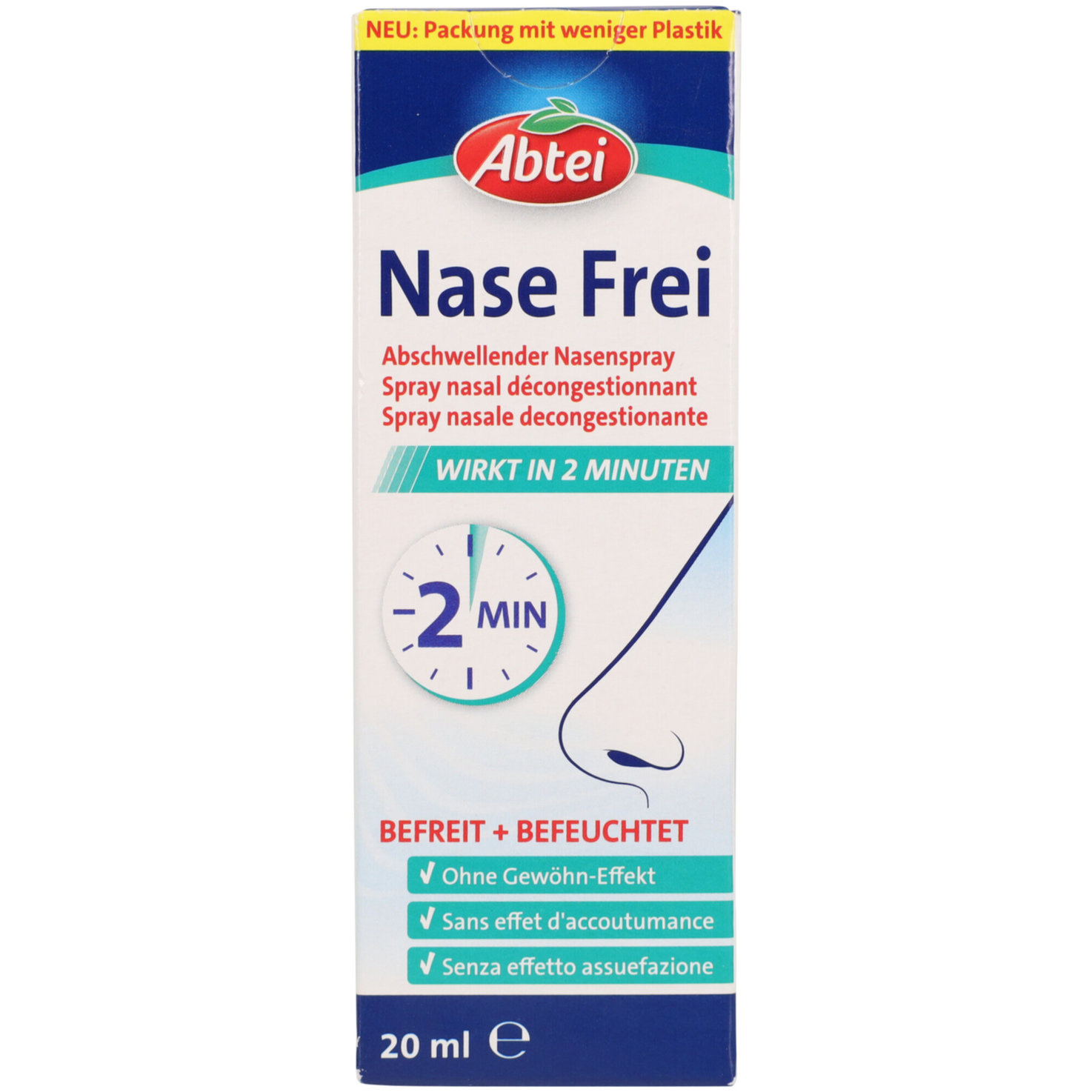 Abtei Nase Frei Abschwellendes Nasenspray 20ml