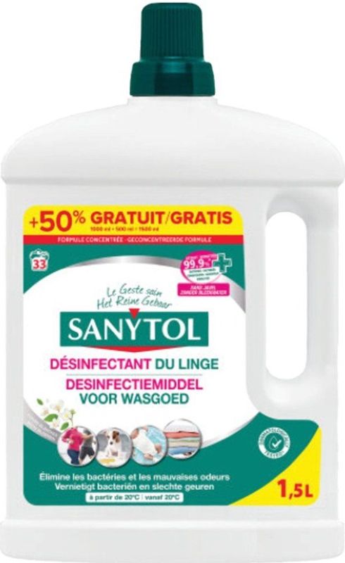 Sanytol - Ontsmettingsmiddel - Voor de Was - Geen Bleekmiddel - 1 L
