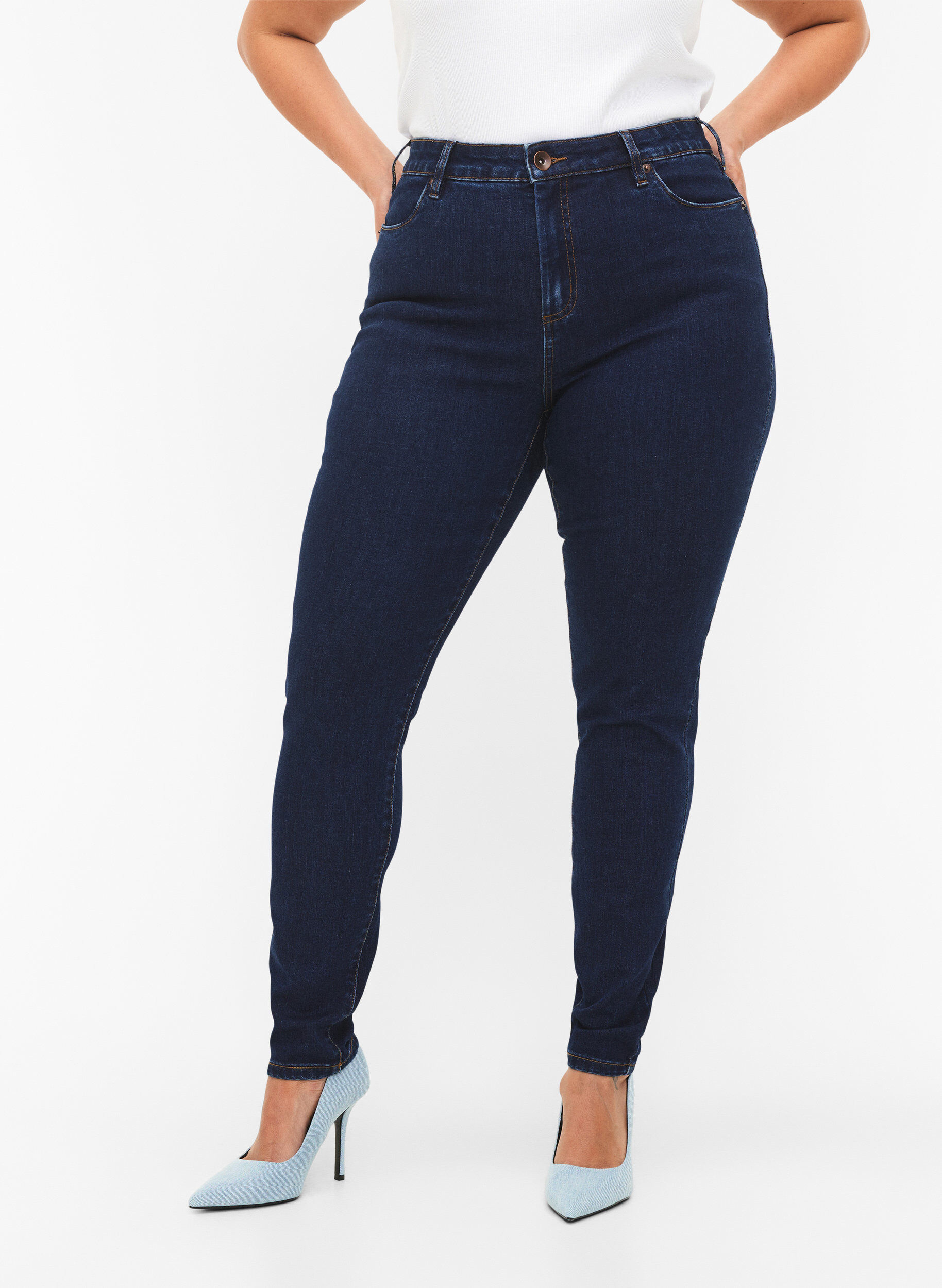 Amy jeans med høj talje og super slim fit