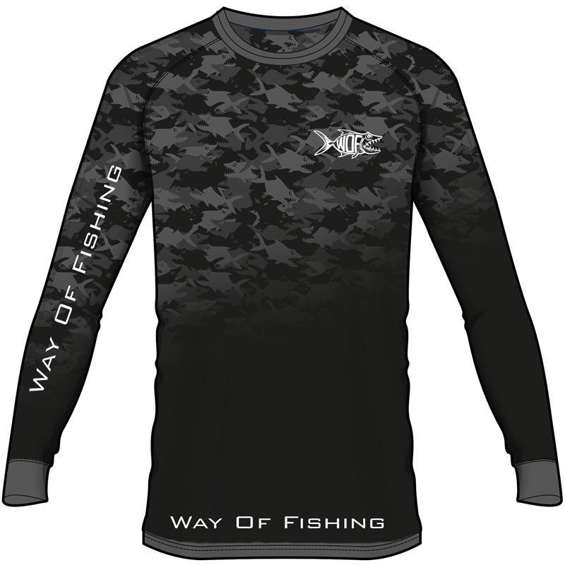 Tee Shirt Manches Longues Homme W.O.F. Uv Thon - Noir
