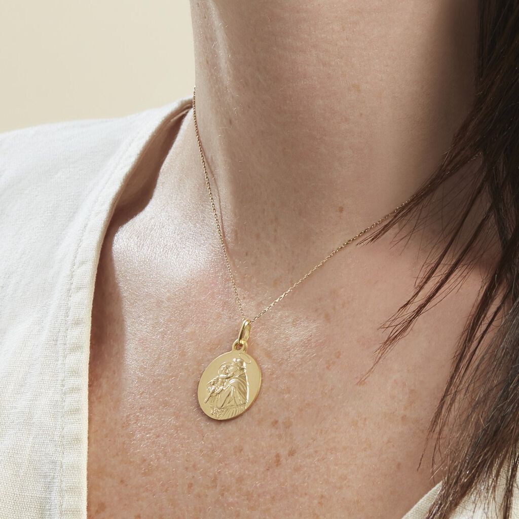 Medaille Or Jaune Saint Antoine De Padoue
