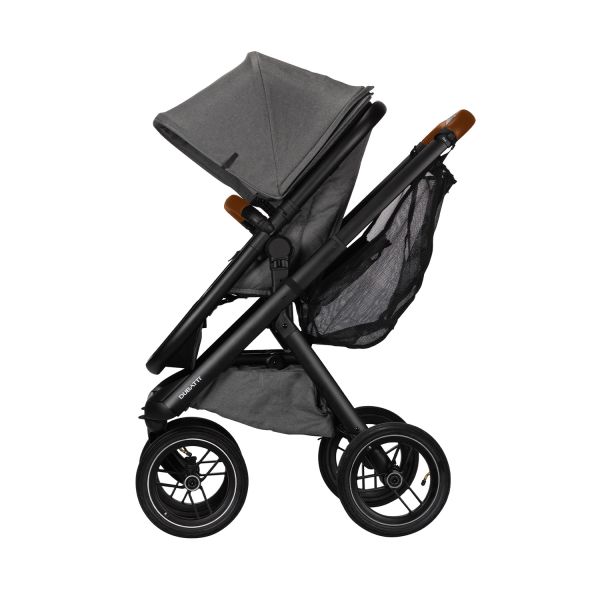 Dubatti One E5 Kinderwagen 2-in-1 Frame Black\/Cognac