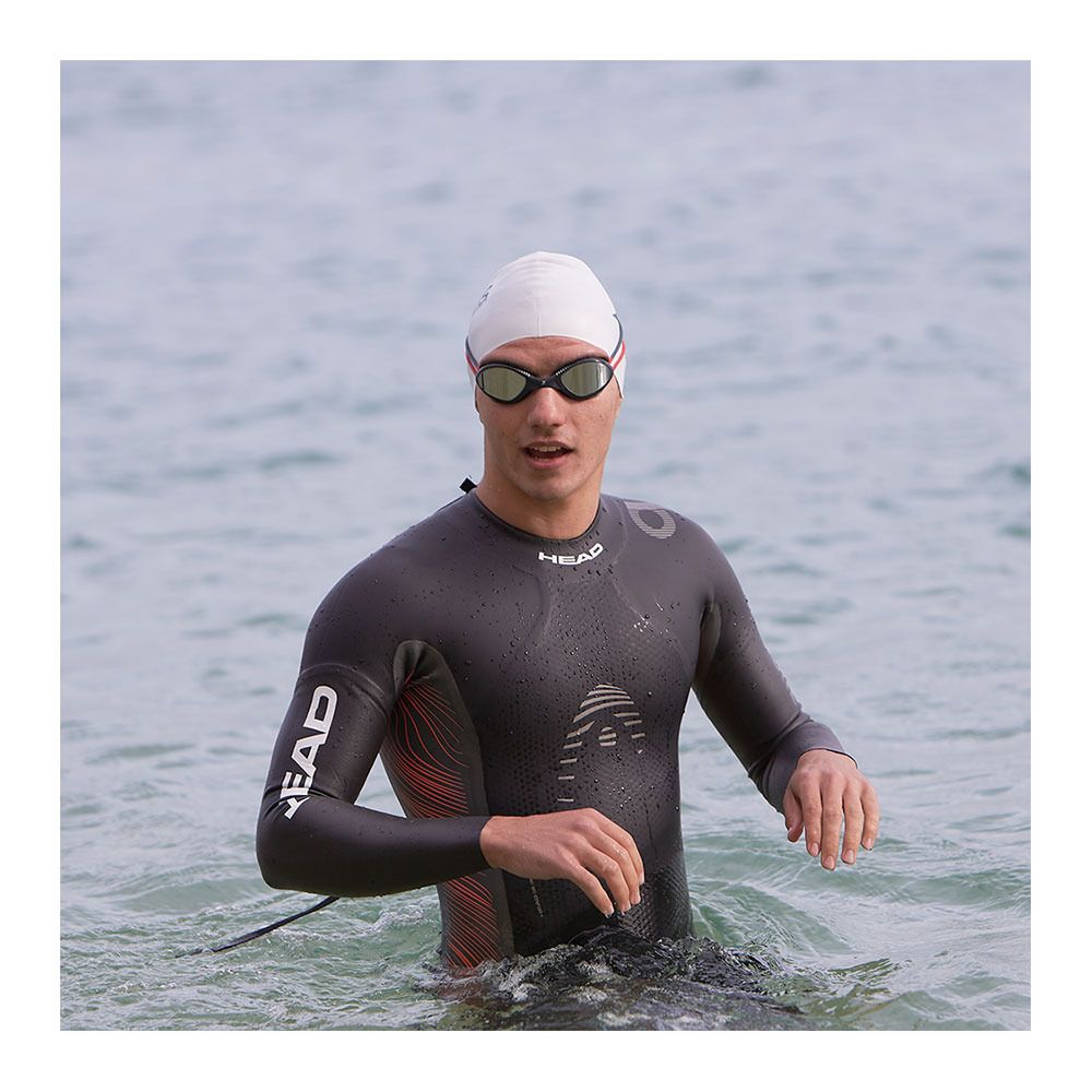Zoggs TIGER MIRROR - Lunettes de natation grey red/mirrored smoke