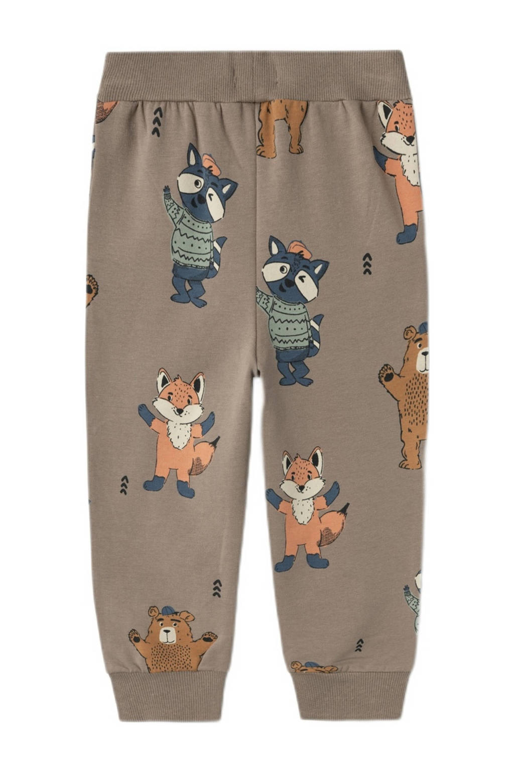 NAME IT joggingbroek NMMOLANDER met all over print lichtbruin