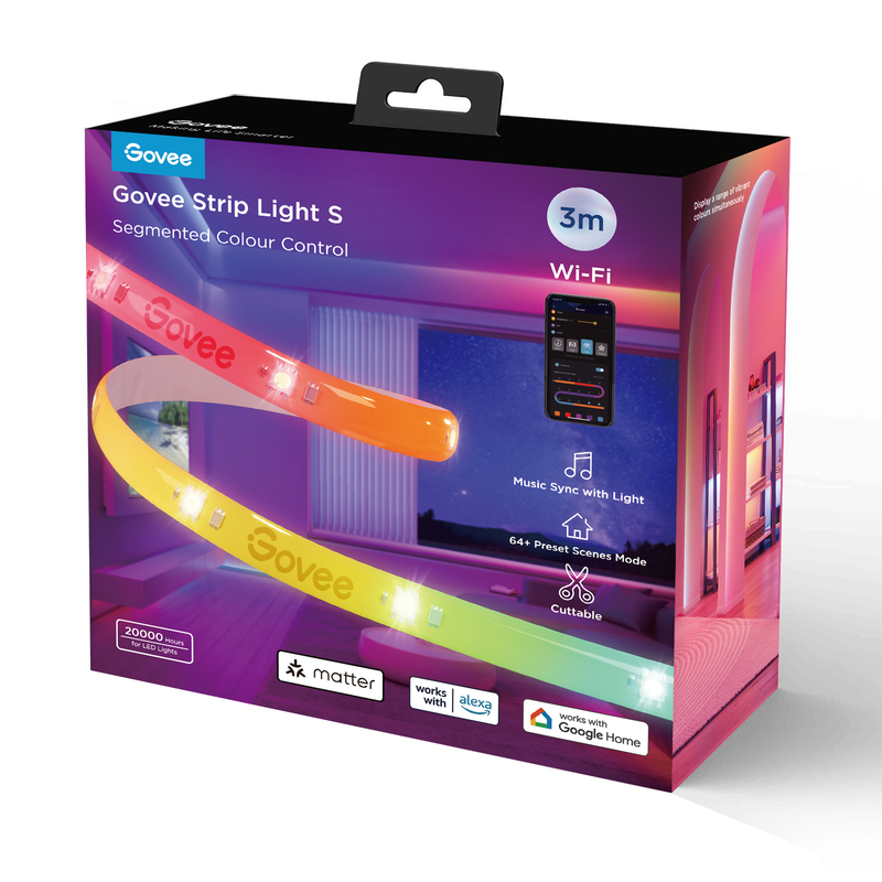 Govee LED-Leuchtstreifen, 3 m, weiss