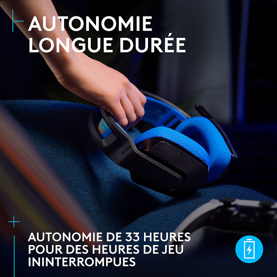 Logitech G G535 Lightspeed - Noir/Bleu